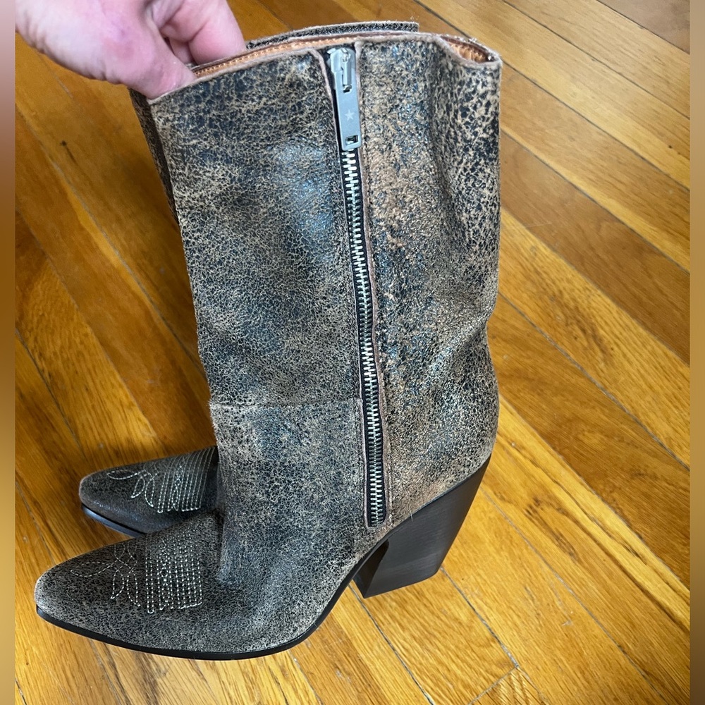 Golden Goose Deluxe Brand Leather Western Boots